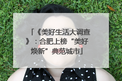 《美好生活大调查》：合肥上榜“美好焕新”典范城市