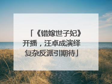 《错嫁世子妃》开播，汪卓成演绎复杂反派引期待