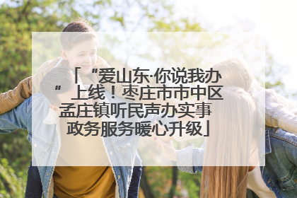 “爱山东·你说我办”上线！枣庄市市中区孟庄镇听民声办实事 政务服务暖心升级