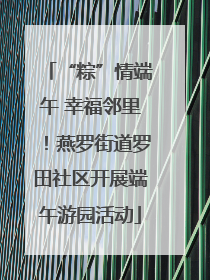 “粽”情端午 幸福邻里！燕罗街道罗田社区开展端午游园活动