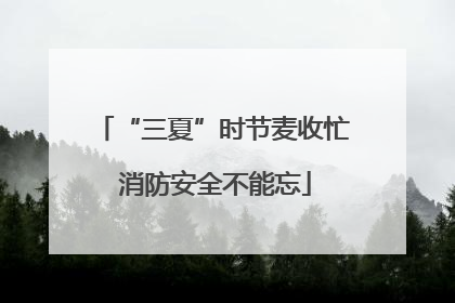 “三夏”时节麦收忙 消防安全不能忘
