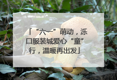 “六一”萌动，泺口服装城爱心“童”行，温暖再出发