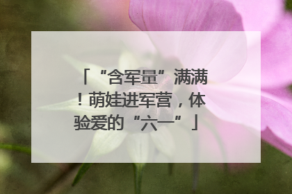 “含军量”满满！萌娃进军营，体验爱的“六一”