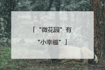 “微花园”有“小幸福”