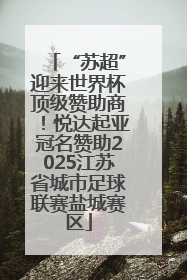 “苏超”迎来世界杯顶级赞助商！悦达起亚冠名赞助2025江苏省城市足球联赛盐城赛区