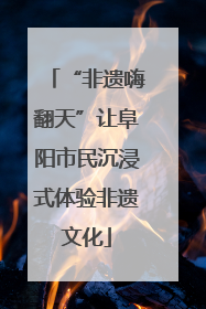 “非遗嗨翻天”让阜阳市民沉浸式体验非遗文化