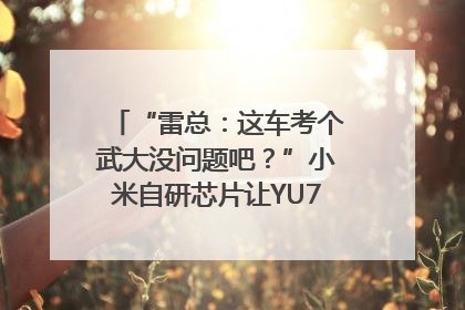“雷总：这车考个武大没问题吧？”小米自研芯片让YU7会学习｜汽车科技