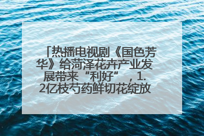 热播电视剧《国色芳华》给菏泽花卉产业发展带来“利好”，1.2亿枝芍药鲜切花绽放“国色芳华”