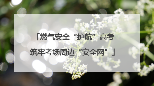 燃气安全“护航”高考 筑牢考场周边“安全网”