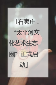 石家庄：“太平河文化艺术生态圈”正式启动
