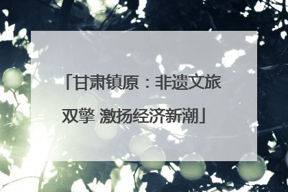 甘肃镇原：非遗文旅双擎 激扬经济新潮