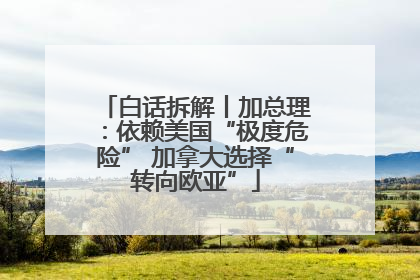 白话拆解丨加总理：依赖美国“极度危险” 加拿大选择“转向欧亚”