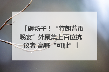 砸场子！“特朗普币晚宴”外聚集上百位抗议者 高喊“可耻”