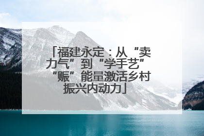 福建永定：从“卖力气”到“学手艺”“赈”能量激活乡村振兴内动力
