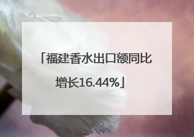 福建香水出口额同比增长16.44%
