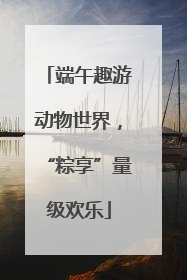 端午趣游动物世界，“粽享”量级欢乐
