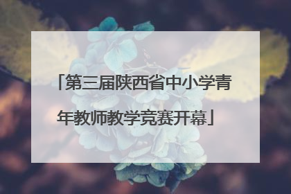 第三届陕西省中小学青年教师教学竞赛开幕