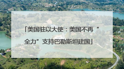 美国驻以大使：美国不再“全力”支持巴勒斯坦建国