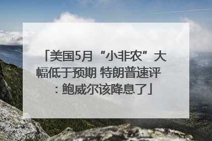 美国5月“小非农”大幅低于预期 特朗普速评：鲍威尔该降息了