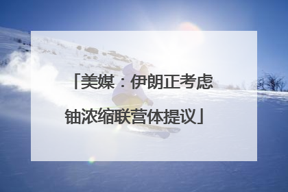 美媒：伊朗正考虑铀浓缩联营体提议
