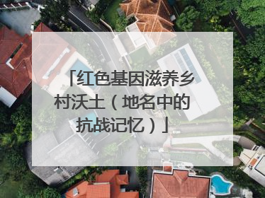 红色基因滋养乡村沃土（地名中的抗战记忆）