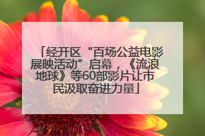 经开区“百场公益电影展映活动”启幕，《流浪地球》等60部影片让市民汲取奋进力量
