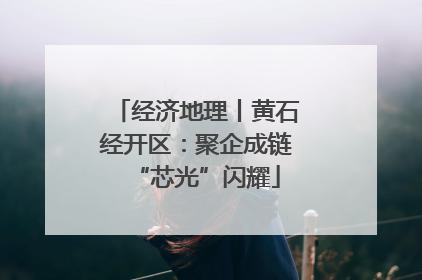 经济地理丨黄石经开区：聚企成链“芯光”闪耀