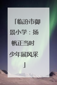 临汾市御景小学：扬帆正当时 少年展风采
