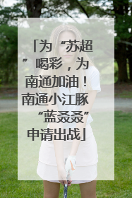 为“苏超”喝彩，为南通加油！南通小江豚“蓝叒叒”申请出战