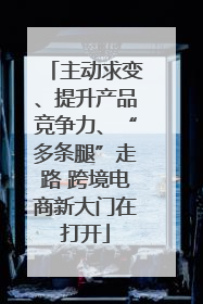 主动求变、提升产品竞争力、“多条腿”走路 跨境电商新大门在打开