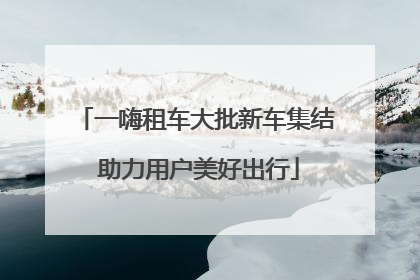一嗨租车大批新车集结 助力用户美好出行