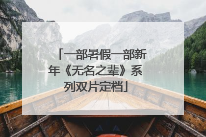 一部暑假一部新年《无名之辈》系列双片定档
