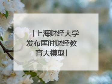 上海财经大学发布匡时财经教育大模型