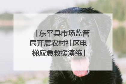 东平县市场监管局开展农村社区电梯应急救援演练