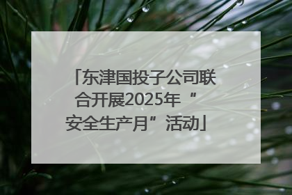 东津国投子公司联合开展2025年“安全生产月”活动