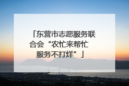 东营市志愿服务联合会“农忙来帮忙 服务不打烊”
