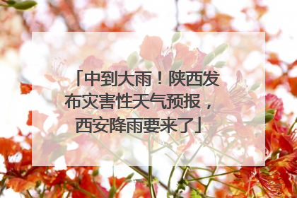 中到大雨！陕西发布灾害性天气预报，西安降雨要来了