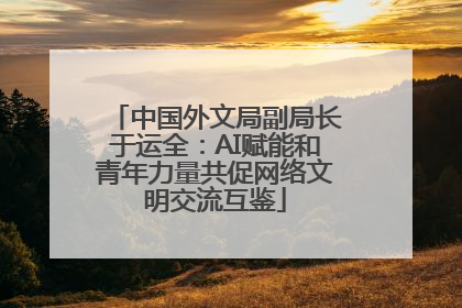 中国外文局副局长于运全：AI赋能和青年力量共促网络文明交流互鉴