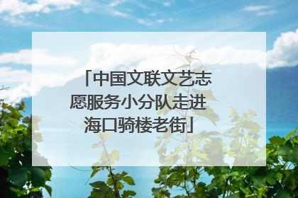 中国文联文艺志愿服务小分队走进海口骑楼老街