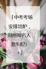 中考考场安排出炉，荆州报名人数9.8万+