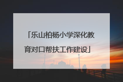 乐山柏杨小学深化教育对口帮扶工作建设