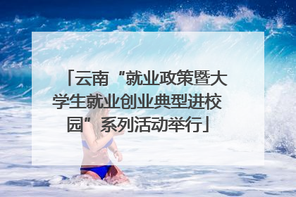 云南“就业政策暨大学生就业创业典型进校园”系列活动举行