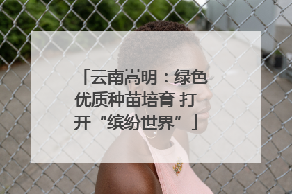 云南嵩明：绿色优质种苗培育 打开“缤纷世界”