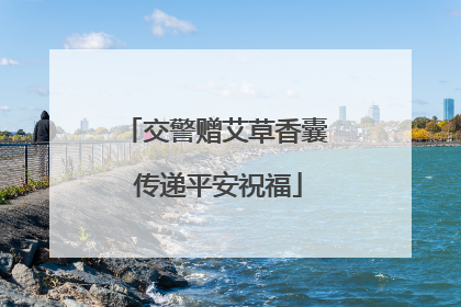交警赠艾草香囊 传递平安祝福