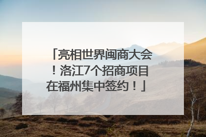 亮相世界闽商大会！洛江7个招商项目在福州集中签约！