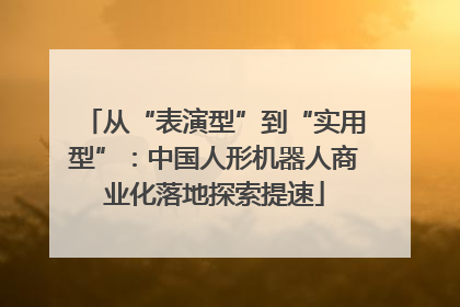从“表演型”到“实用型”：中国人形机器人商业化落地探索提速