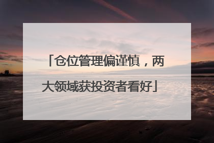 仓位管理偏谨慎，两大领域获投资者看好