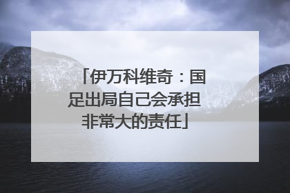 伊万科维奇：国足出局自己会承担非常大的责任
