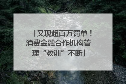 又现超百万罚单！消费金融合作机构管理“教训”不断