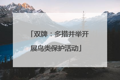 双牌：多措并举开展鸟类保护活动